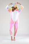 Plush Tie-Dye Unicorn Animal Onesie Pajama