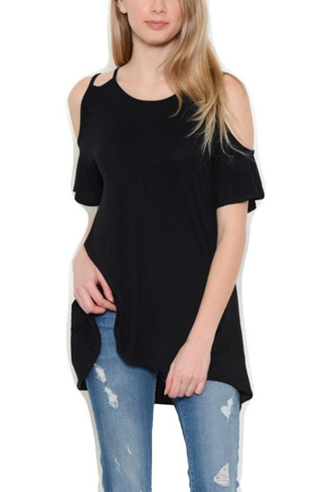 Better Be Mine Double Strap Cold Shoulder Top
