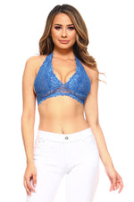 Dreaming of You Floral Lace Halter Bralette ICONOFLASH