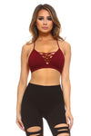 Cross The Line Ribbed Bralette ICONOFLASH
