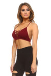 Cross The Line Ribbed Bralette ICONOFLASH