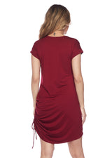 dark red above the knee dress for women 