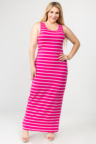 Striped tank maxi store dress