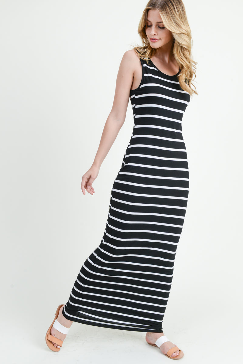 Striped tank maxi dress Clearance