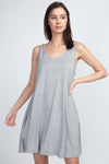 heather grey short dress for women summer