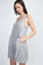 light grey mini beach cover up dress