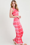 hot pink tye dye maxi dresses for women