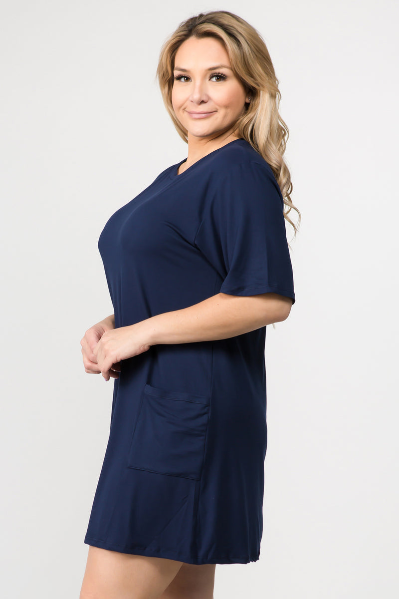 navy cute summer dresses with pockets