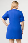 royal blue knee length dress
