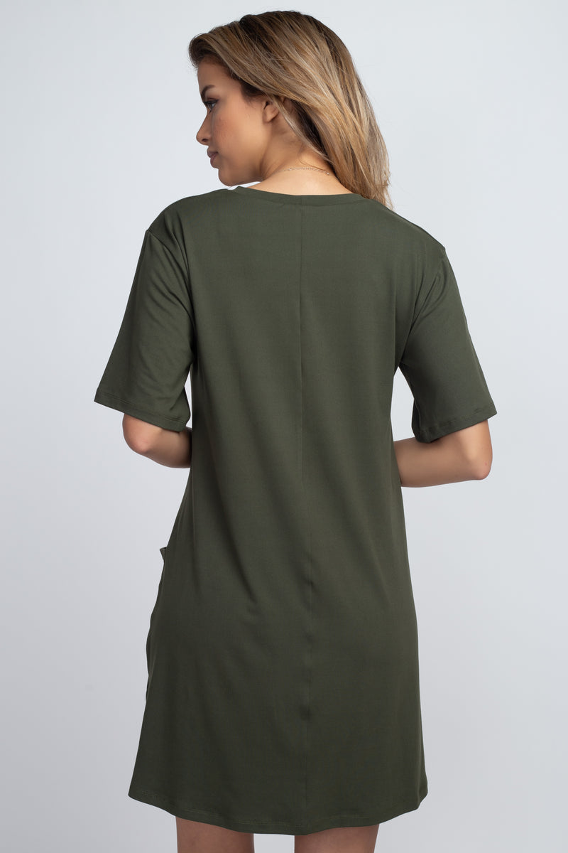 Plus Size Day to Night Two Pocket T-Shirt Dress – ICONOFLASH