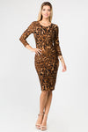 Wild One Leopard Cut Out Bodycon Dress