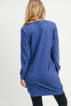 denim blue sweatshirt dress for women