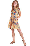 Blossom of Lilies Fit and Flare Dress with Pockets