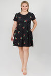 Plus Size Sweet Summer Cherry Print Dress ICONOFLASH