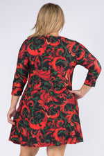 Plus Size Lavish Filigree A-Line Dress