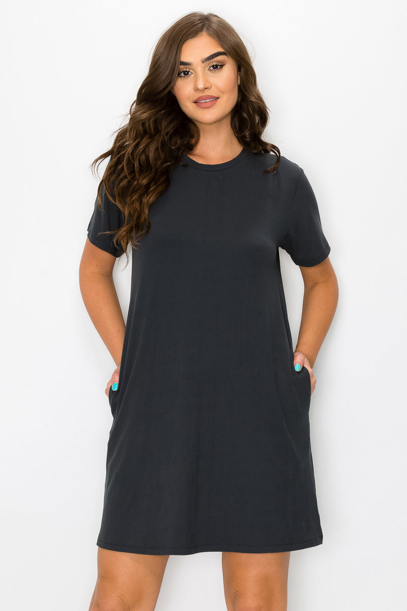 On The Go T- Shirt Dress with Pockets