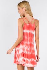 Waves of Tie-Dye Summer Swing Dress