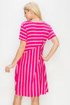 Multidirectional Lined A-line Dress