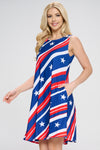 Beaming Stars and Stripes USA Tank Dress
