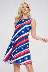 Beaming Stars and Stripes USA Tank Dress