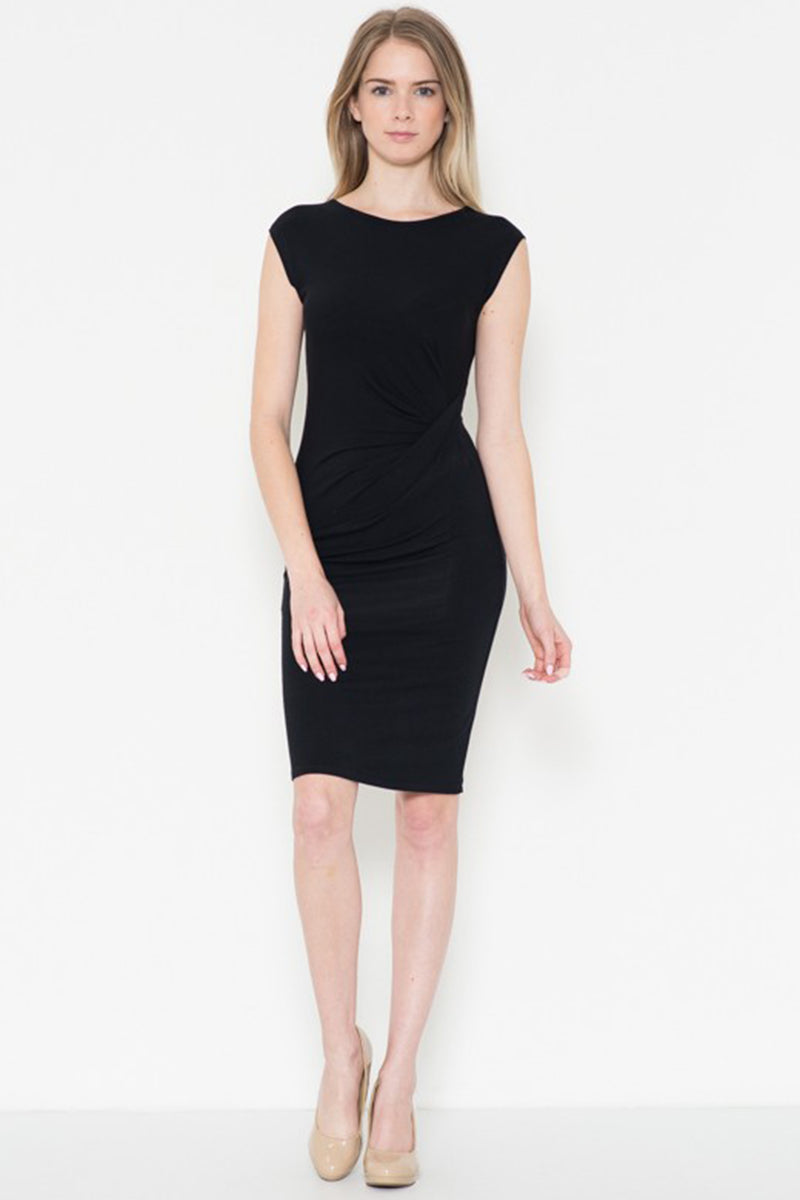 Ruched Side Bodycon Dress ICONOFLASH