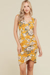 State of Floral Surplice Bodycon Dress