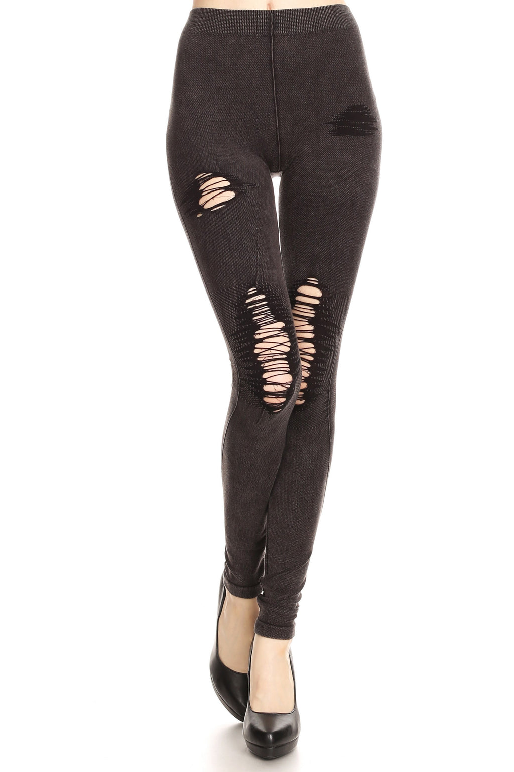 Distressed, But Well Dressed Denim Jeggings ICONOFLASH