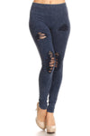 Distressed, But Well Dressed Denim Jeggings ICONOFLASH
