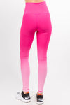 hot pink seamless moto ombre legging