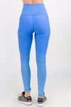 blue high waisted seamless ombre moto tights 