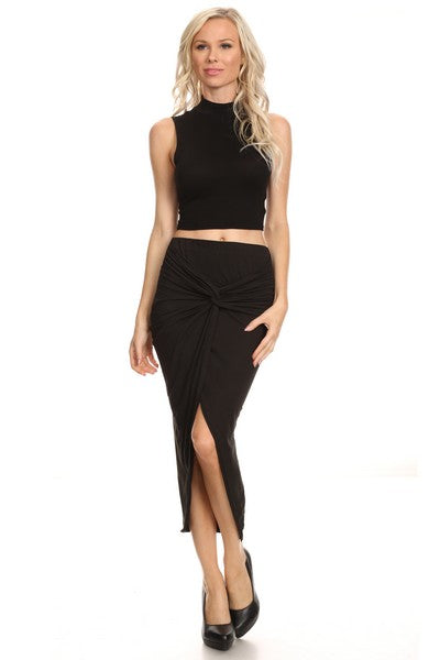 Why Knot Tulip Hem Bodycon Skirt ICONOFLASH