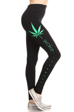 Seamless Graphic Screen Print Leggings Iconoflash