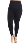 Plus Size French Terry Compression Fleece Lined Leggings ICONOFLASH