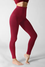 burgundy ultra compression leggings