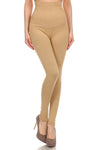 French Terry Lined Compression Control Top Leggings ICONOFLASH