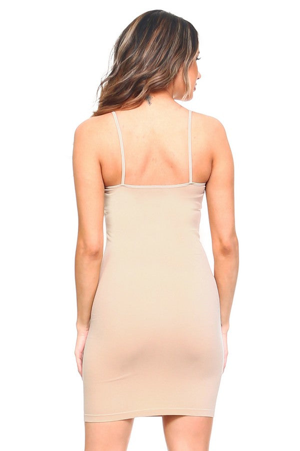 ICONOFLASH Women's Open Bust Body Shaping Slip Dress (Nude, Small) at   Women's Clothing store
