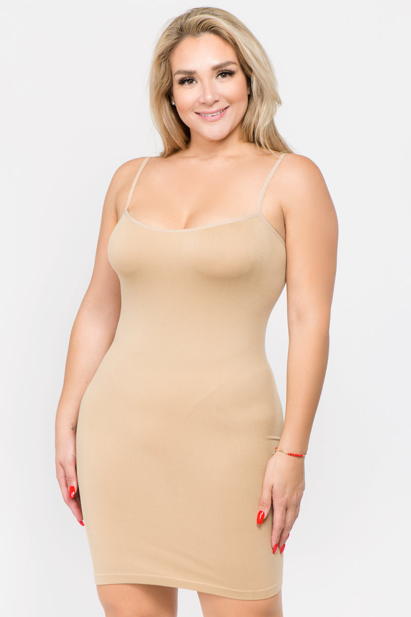 Dress : S,M,L,XL,XXL,Plus Size Women's Basic Seamless Camisole Slip Dress  Suppliers 17126716 - Wholesale Manufacturers and Exporters