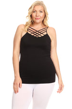 black caged front seamless plus top 