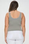 Women's Plus Reversible Seamless Solid Ribbed Tank