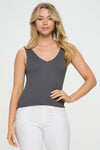 Women's Reversible Seamless Solid Ribbed Tank