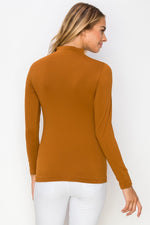 Women’s Bare Essential Seamless Mock Neck Long Sleeve Top