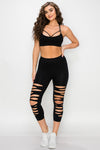 Ripped and Distressed Seamless Leggings
