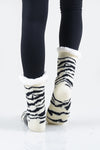 Animal Striped Faux Sherpa Thermal Christmas Slipper Socks ICONOFLASH