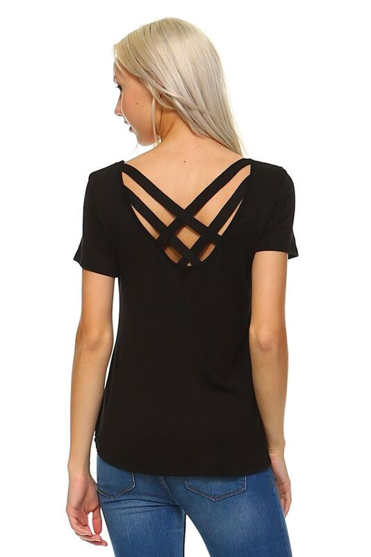 Cross It Out Short Sleeve Top ICONOFLASH