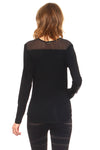 Show Some Mesh Long Sleeve Knit Top ICONOFLASH