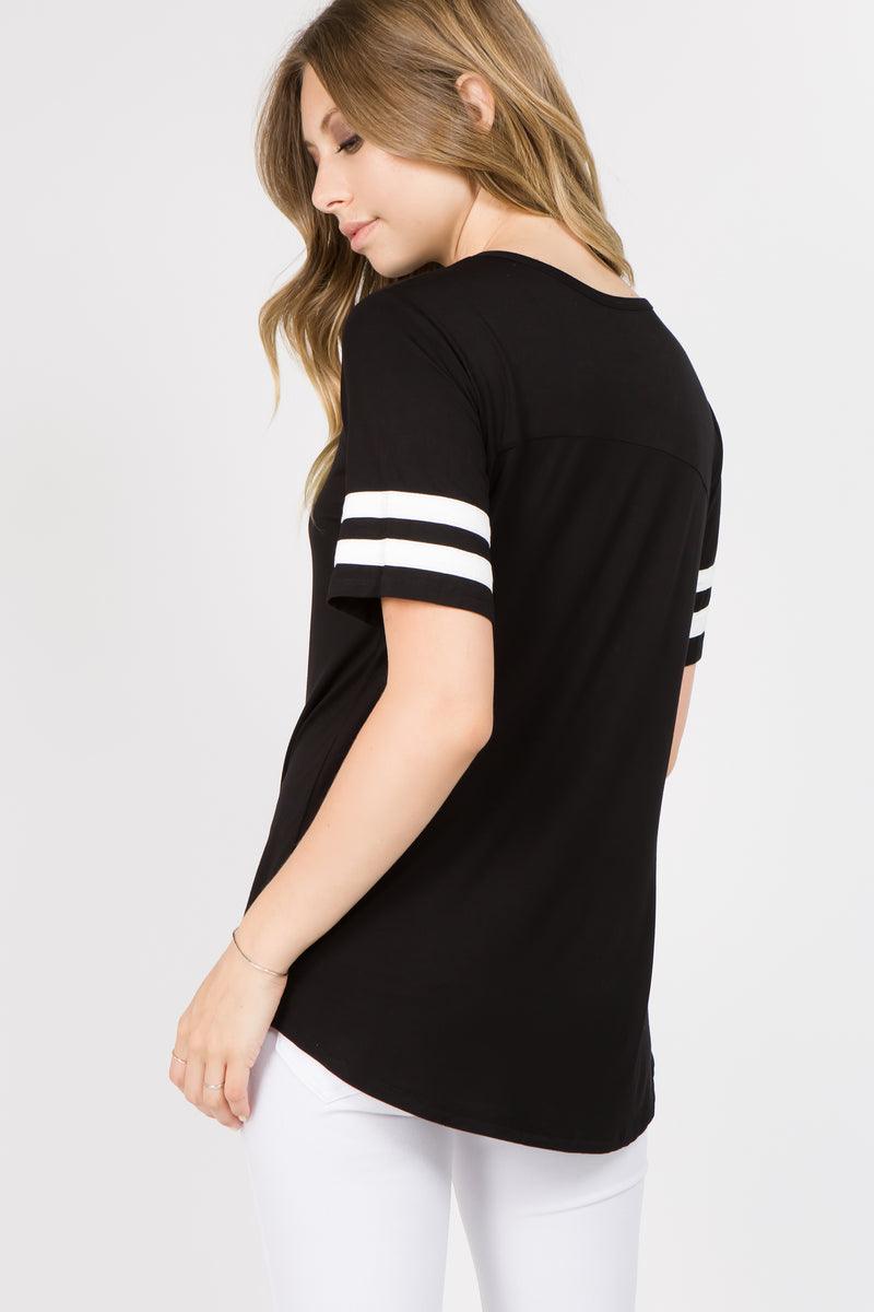 black short sleeve oversized t-shirt 