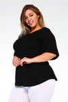 Plus Size Rhythm of Love Bell Sleeve Top