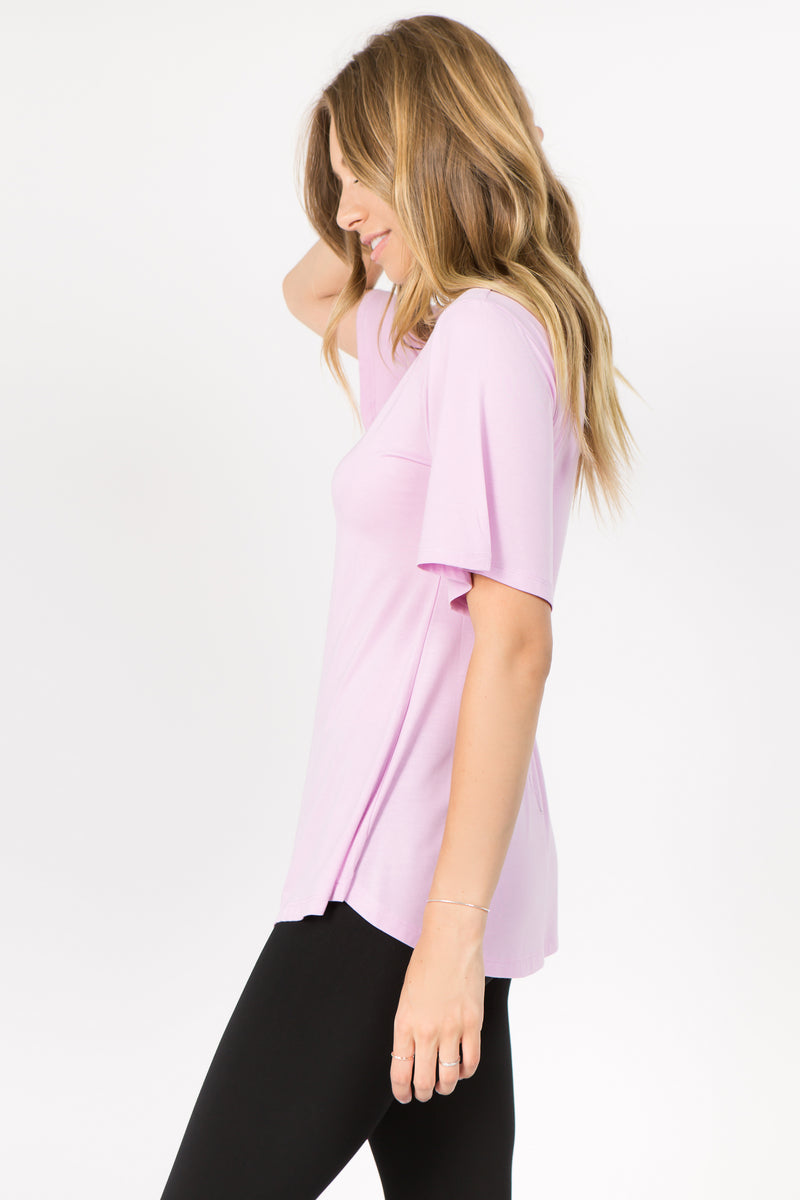 lavender relaxed t-shirts for women