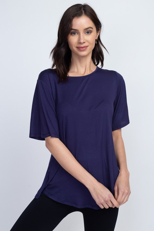 navy relaxed fit t-shirt for women