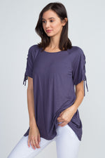 Tracy Lace-Up Short Sleeve Top